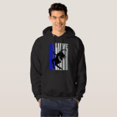 Blue Womens Believe Dance Inspirational Dancer Gir Hoodie (Voorkant volledig)