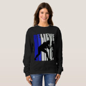 Blue Womens Believe Wrestling Inspirational Squad  Trui (Voorkant volledig)