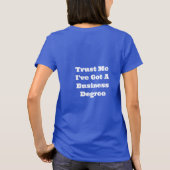 Blue Women's Business Degree T-shirt (Achterkant)
