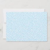 Blue Wonderland Baby shower met Polka Dots Kaart (Achterkant)