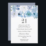 Blue Wonderland Girls 21st Birthday party Invite Kaart<br><div class="desc">Blue Wonderland Girls 21st Birthday party Invite Perfect voor alle seizoenen</div>