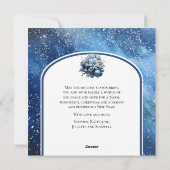 Blue Wonderland wenst u een magische kerst Feestdagenkaart (Achterkant)