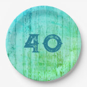 Blue Wood All Occasion Rustic Papieren Bordje (Voorkant)