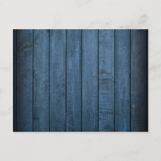 Blue Wood Celebration of Life Funeral Invitation Aankondigingskaart (Achterkant)