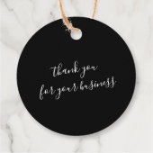 Blue Wood Fancy Script Homemade met liefde Busines Bedankjes Labels (Achterkant)