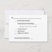 Blue Wood Lace & String Lights Wedding w/Meal RSVP Kaartje (Achterkant)