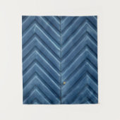 Blue wooden chevron wall wandkleed (Voorkant)