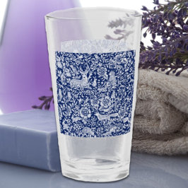 Blue Woodland Animal Botanical Floral Forest Glas