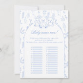 Blue Woodland Baby Jongen Douche Naam Race Game Ka Kaart (Voorkant)