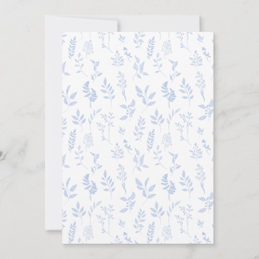 Blue Woodland Baby Jongen Douche Naam Race Game Ka Kaart (Achterkant)