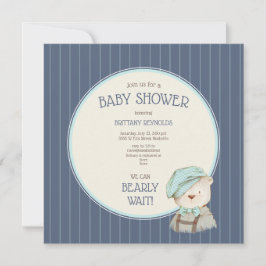Blue Woodland Boy Baby shower Invitation