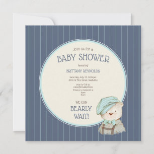 Blue Woodland Boy Baby shower Invitation
