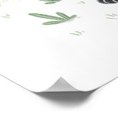 Blue Woodland Cheeky Fox Speelse Doodle Dier Poster (Hoek)