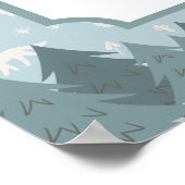 Blue Woodland Critters Geslacht onthullen welkomst Poster (Hoek)