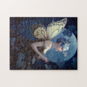 Blue Woodland Fairy Fantasy Art Legpuzzel (Horizontaal)