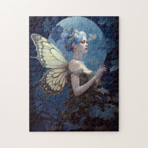 Blue Woodland Fairy Fantasy Art Legpuzzel