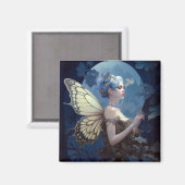 Blue Woodland Fairy Fantasy Art Magneet (Voorkant / Achterkant)