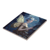 Blue Woodland Fairy Fantasy Art Tegeltje (Zijkant)