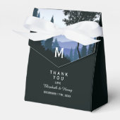 Blue Woodland Forest, rustieke bruiloft Bedankdoosjes (Voorkant Zijde)