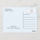 Blue Woodland Forest, rustieke bruiloft dank u Briefkaart (Achterkant)