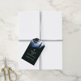 Blue Woodland Forest, rustieke bruiloft dank u Cadeaulabel