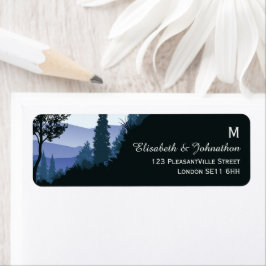 Blue Woodland Forest, rustieke bruiloft Etiket
