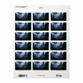 Blue Woodland Forest, rustieke bruiloft Etiket (Full Sheet)