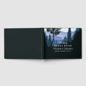 Blue Woodland Forest, rustieke bruiloft Gastenboek (Volledig)