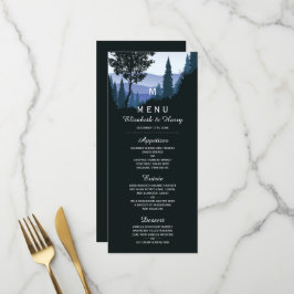 Blue Woodland Forest, rustieke bruiloft Menu