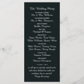 Blue Woodland Forest, rustieke bruiloft Programmakaart (Achterkant)