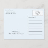 Blue Woodland Forest, rustieke bruiloft Save the D Aankondigingskaart (Achterkant)