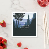 Blue Woodland Forest, rustieke bruiloft Servet (Insitu)