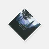 Blue Woodland Forest, rustieke bruiloft Servet (Hoek)