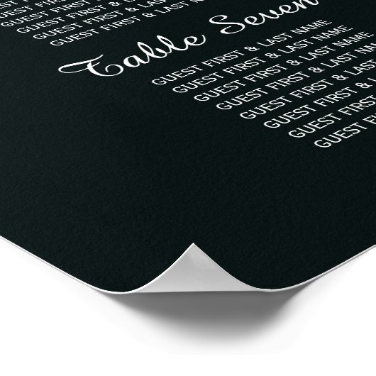 Blue Woodland Forest, rustieke bruiloft zitplaatse Poster (Hoek)