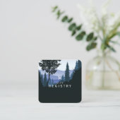 Blue Woodland Forest, rustieke huwelijkscadeau reg Informatiekaartje (Staand voorkant)