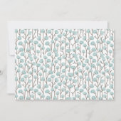 Blue Woodland Lamb Baby shower Invitation Card Kaart (Achterkant)