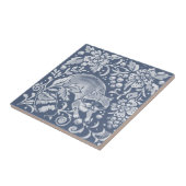 Blue Woodland Raccoon Forest Animal Floral Tegeltje (Zijkant)