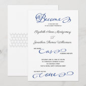 Blue wordt een uitnodiging voor een wedstrijd (Voorkant / Achterkant)