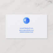 Blue World Wereldbol, Jouw naam hier Visitekaartje (Achterkant)