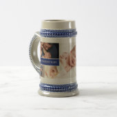 Blue World's Beste Papa Custom Fotocollage Bierpul (Voorkant links)