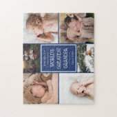 Blue World's Greatest Grandpa Photo Collage Legpuzzel (Verticaal)