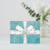 Blue Wrapping Gift Briefkaart (Staand voorkant)