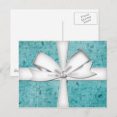 Blue Wrapping Gift Briefkaart (Voorkant / Achterkant)