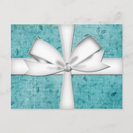 Blue Wrapping Gift Briefkaart (Voorkant)