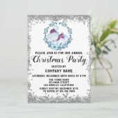 Blue Wreate Company Holiday Kerstparty Silver Kaart (Staand voorkant)