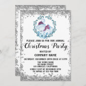 Blue Wreate Company Holiday Kerstparty Silver Kaart (Voorkant / Achterkant)