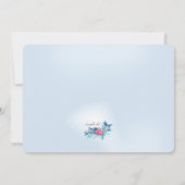 Blue Wreate met Red Balls Photo Holiday Card Kaart (Achterkant)