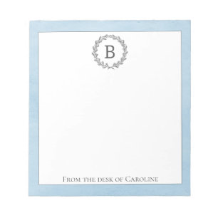 Blue Wreate Monogram Notitieblok