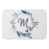 Blue Wreater Monogram Bath Mat (Voorkant)
