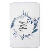 Blue Wreater Monogram Bath Mat (Voorkant Verticaal)